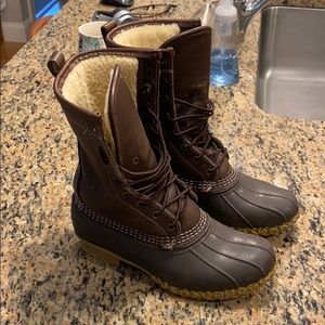 Shearling lined L.L. Bean boots!